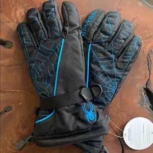 Kids XL spider winter sport gloves
